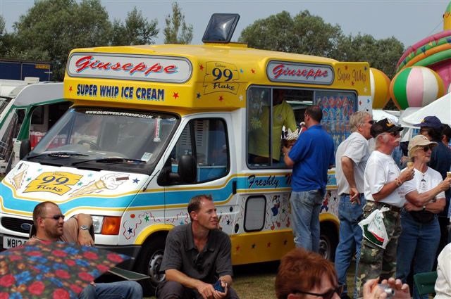 ice cream van hire in bristol serving customers