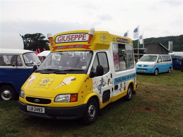 Giuseppe's Ice Cream van at an event