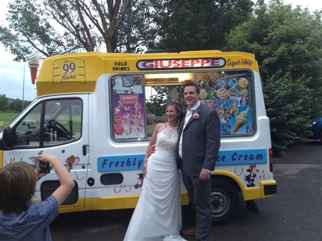 ice cream van hire at a wedding event in bristol